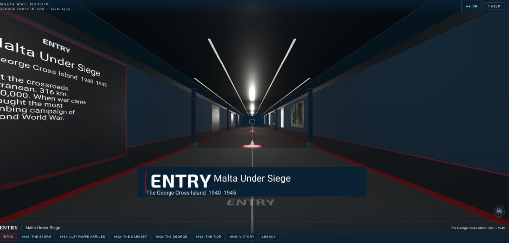 Malta WWII Virtual Museum — Entry corridor