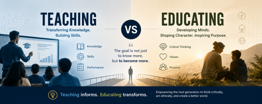 Teaching Versus Educating: The Value We Are Leaving Behind